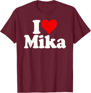 J'adore Heart Mika T-Shirt - T-Shirt | Maroon