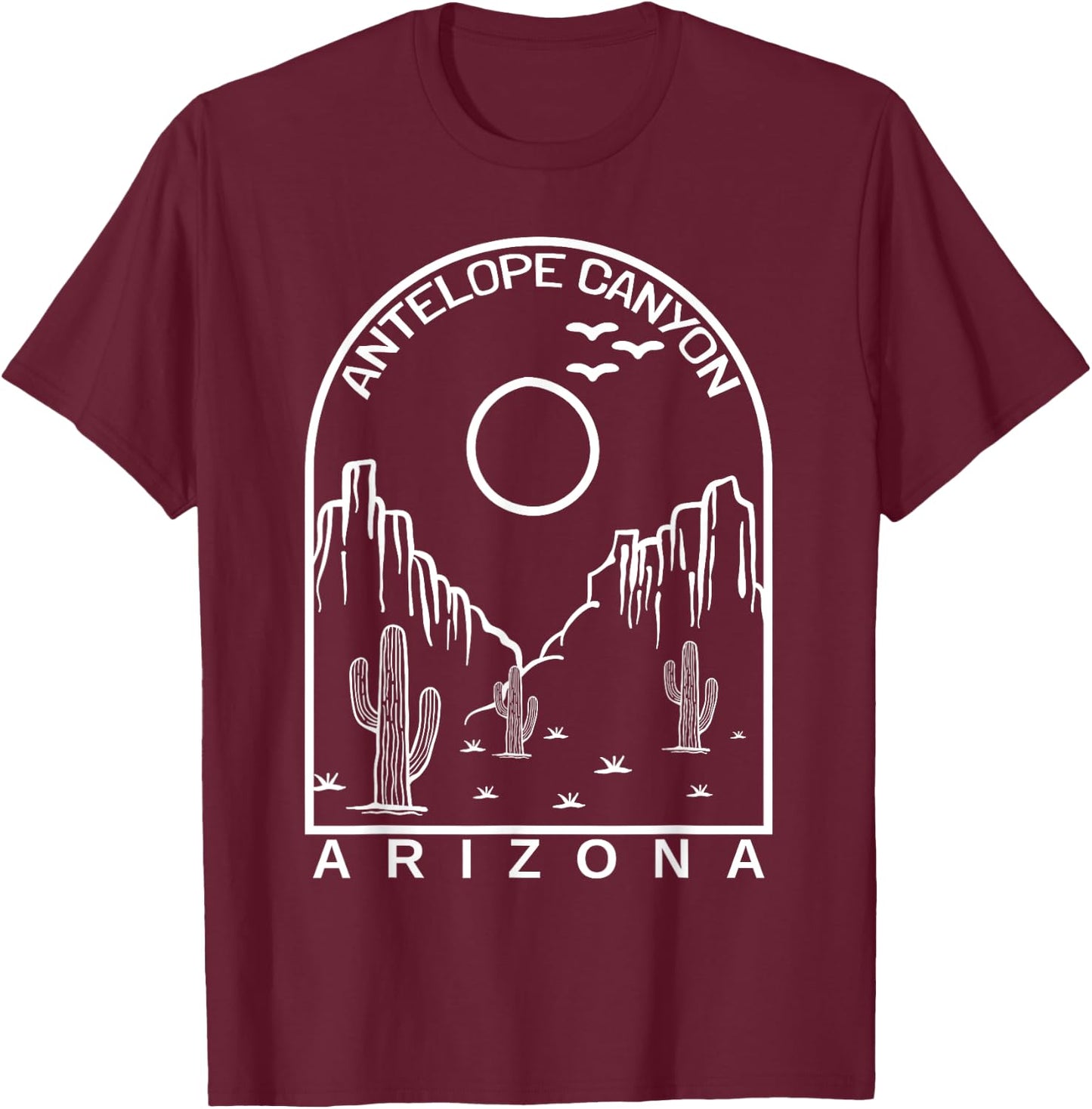 Grand Antelope Canyon Arizona Visitor Tourist Trek Parks T-Shirt - T-Shirt | Maroon