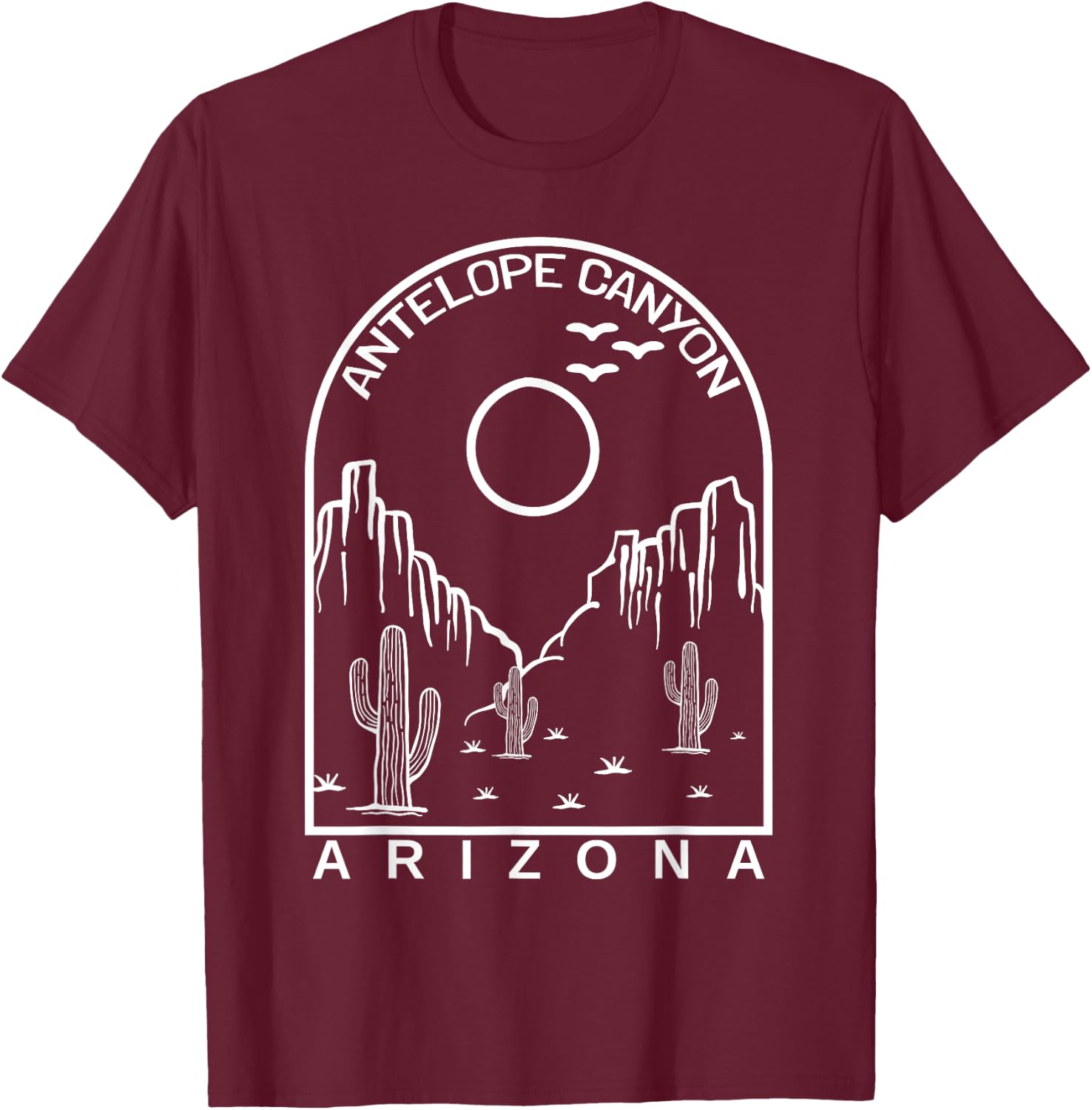 Grand Antelope Canyon Arizona Visitor Tourist Trek Parks T-Shirt - T-Shirt | Maroon