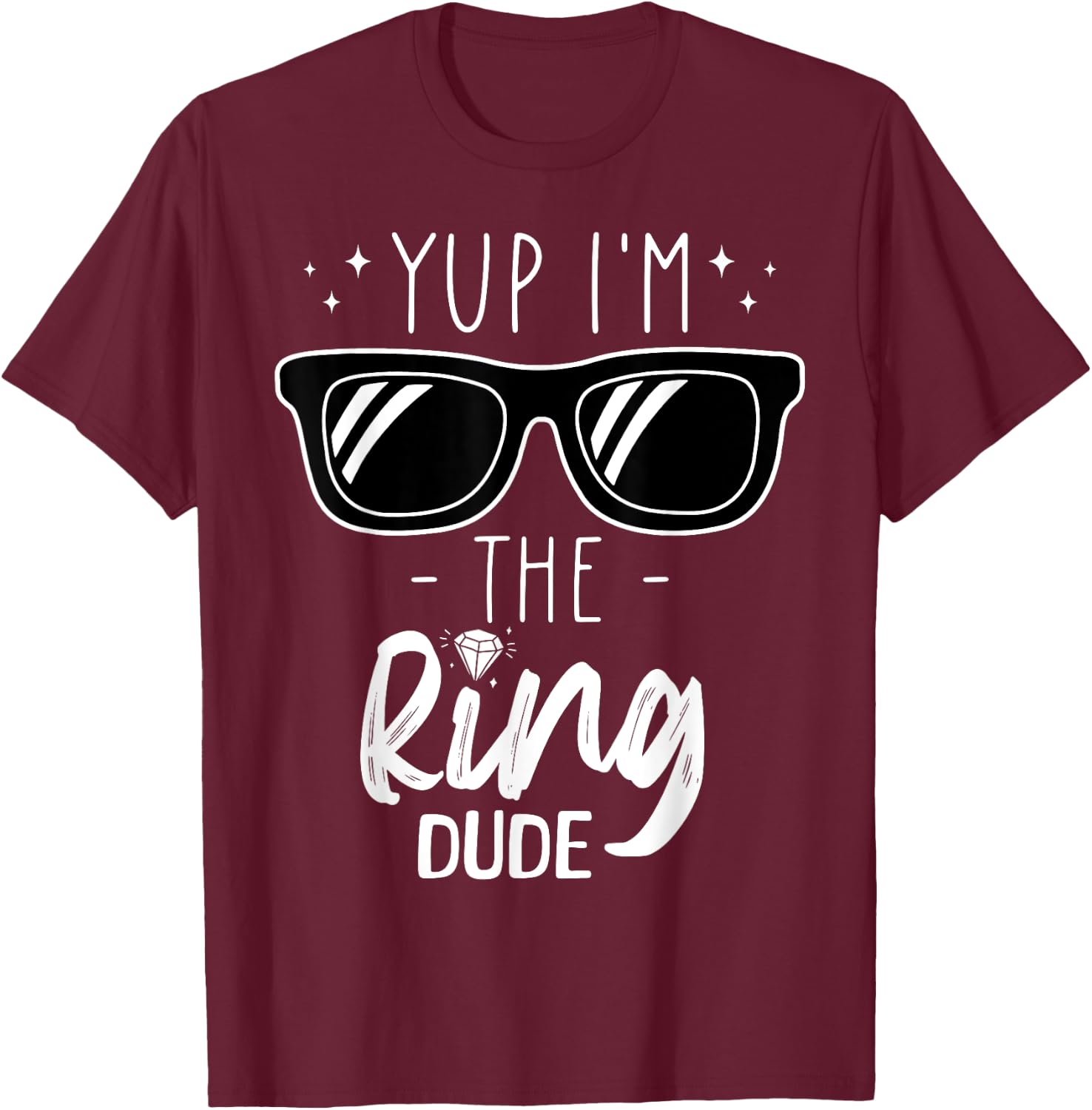 Yup I'm The Ring Dude Cute Ring Bearer Wedding Marriage Kids T-Shirt - T-Shirt | Maroon