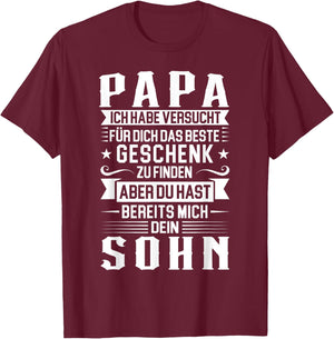 Papa ich habe versucht für dich das beste Papa T-Shirt - T-Shirt | Maroon
