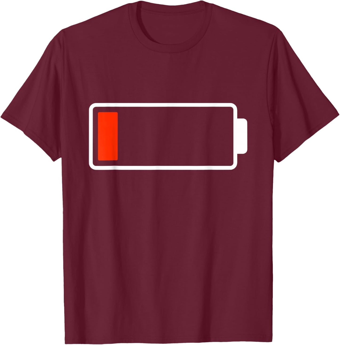 Low Battery T-Shirt - T-Shirt | Maroon