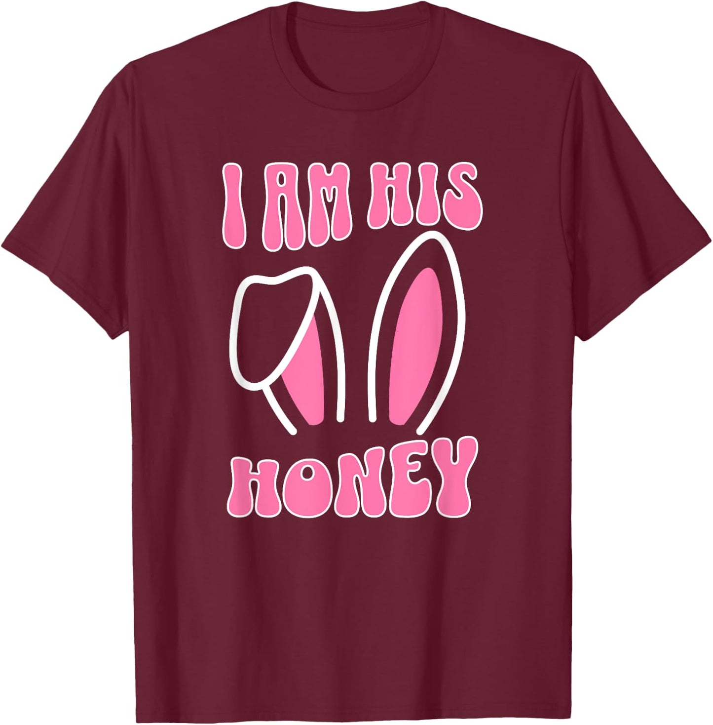 Matching Couple Easter , Matching Wife Easter T-Shirt - T-Shirt | Maroon