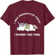 I Pooped Twice Adult Humor Funny Sarcastic Unicorn T-Shirt - T-Shirt | Maroon