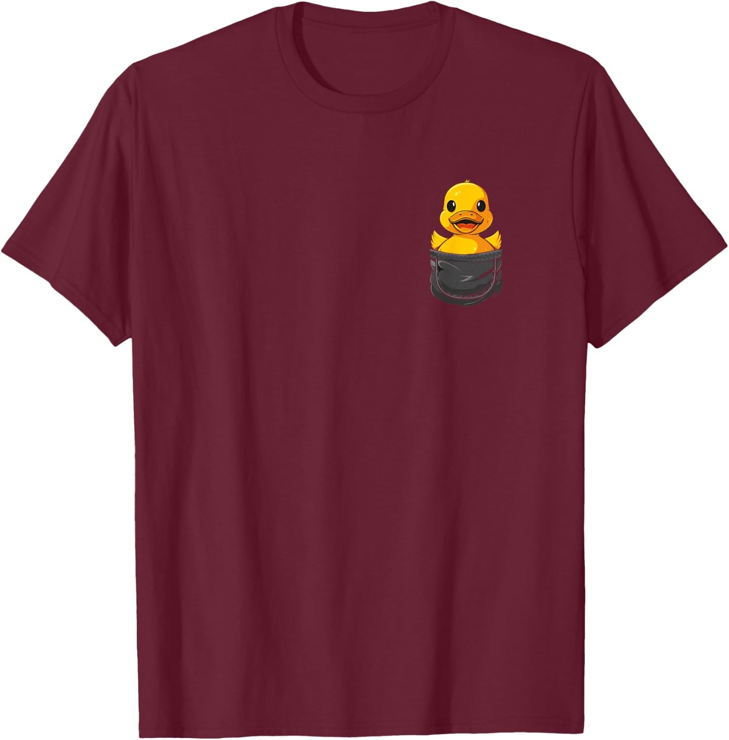 Rubber Duck in Pocket Rubber Duckie T-Shirt - T-Shirt | Maroon