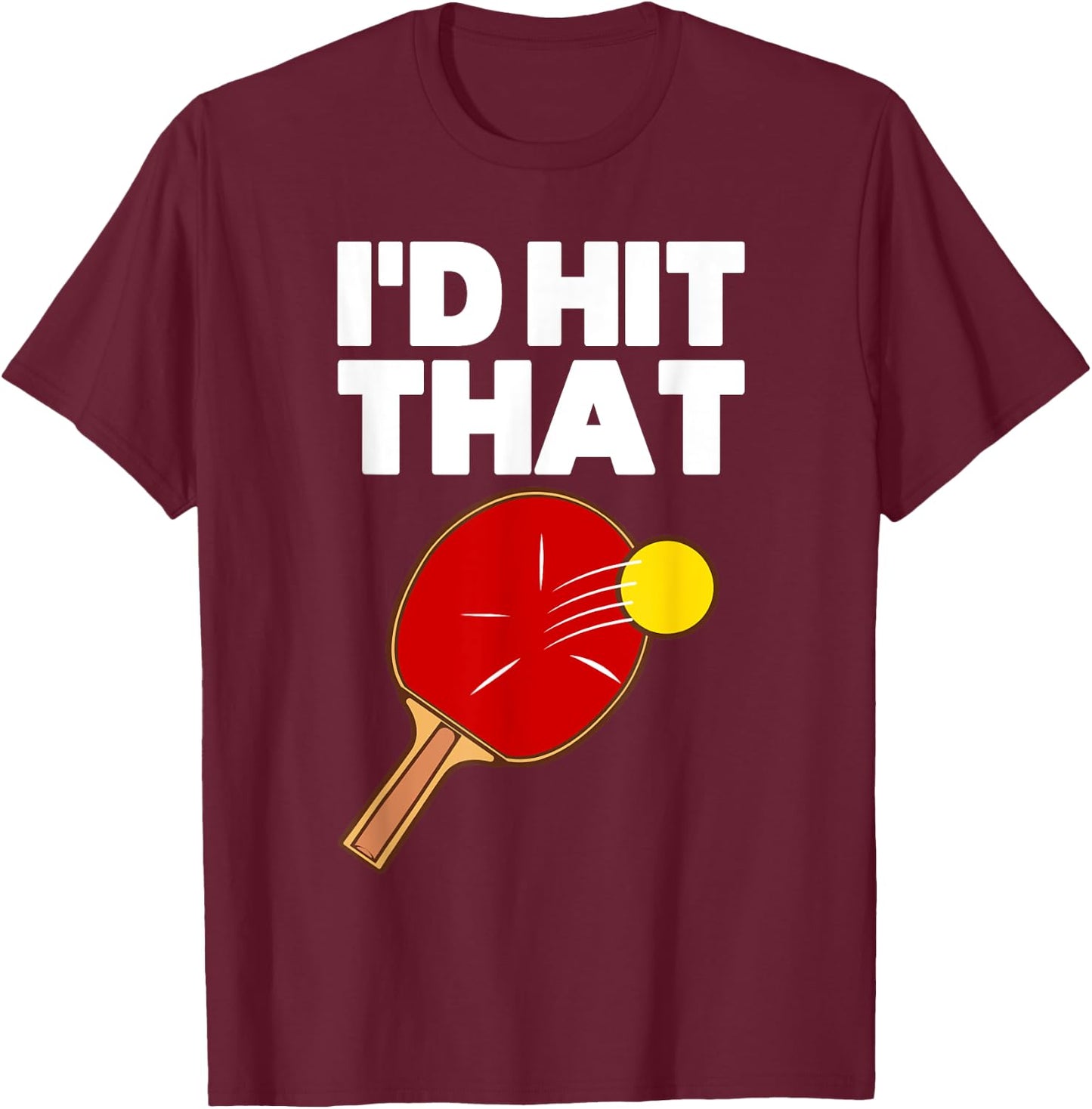 Cool Table Tennis Design Women Game Ping Pong Lovers T-Shirt - T-Shirt | Maroon