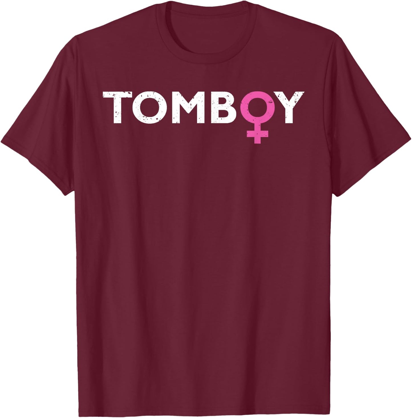 Girls Tomboy, Female, Tomboy, Masculine, Tomboy T-Shirt - T-Shirt | Maroon