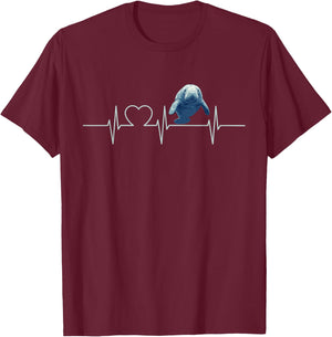 Manatees Manatee Heartbeat T-Shirt - T-Shirt | Maroon