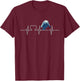 Manatees Manatee Heartbeat T-Shirt - T-Shirt | Maroon