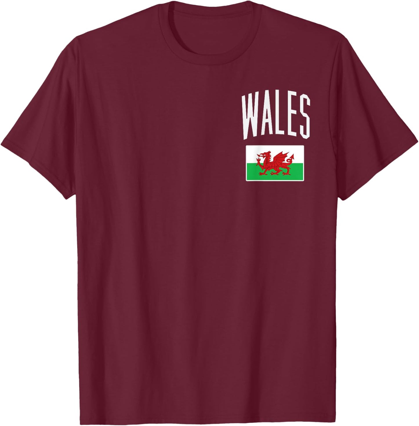 Wales Flag Welsh Pocket Football Soccer Fan Men Women Kids T-Shirt - T-Shirt | Maroon