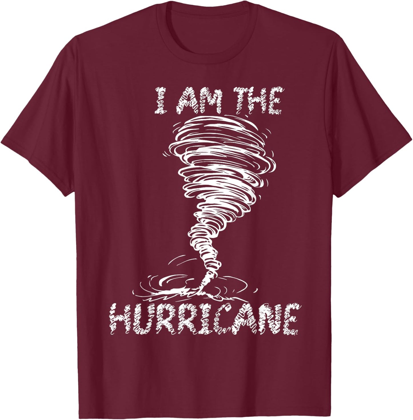 White Storm Twister Hurricane Tornado Weather Scary Costume T-Shirt - T-Shirt | Maroon