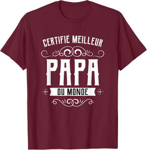 World's Best Dad Super Gift Father's Day , Black T-Shirt - T-Shirt | Maroon