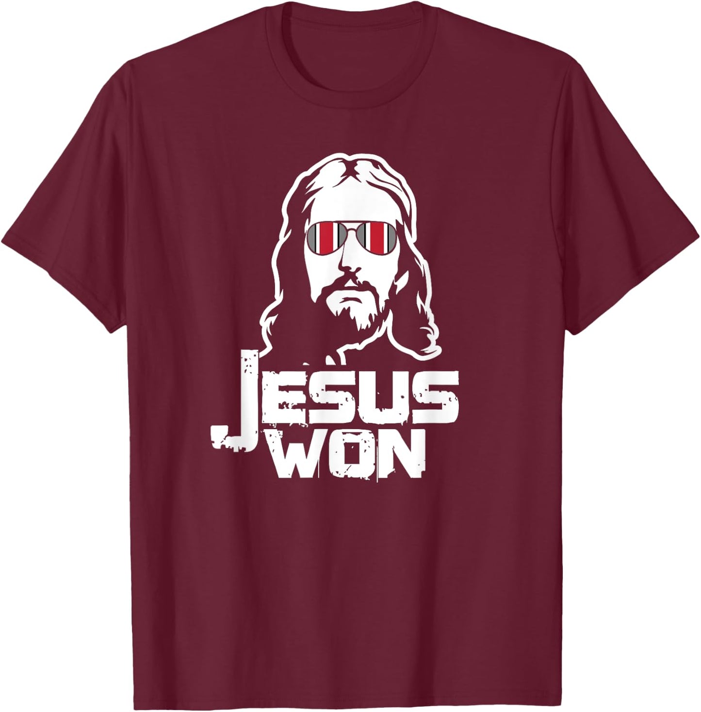 Jesus won State of Ohio T-Shirt - T-Shirt | Maroon