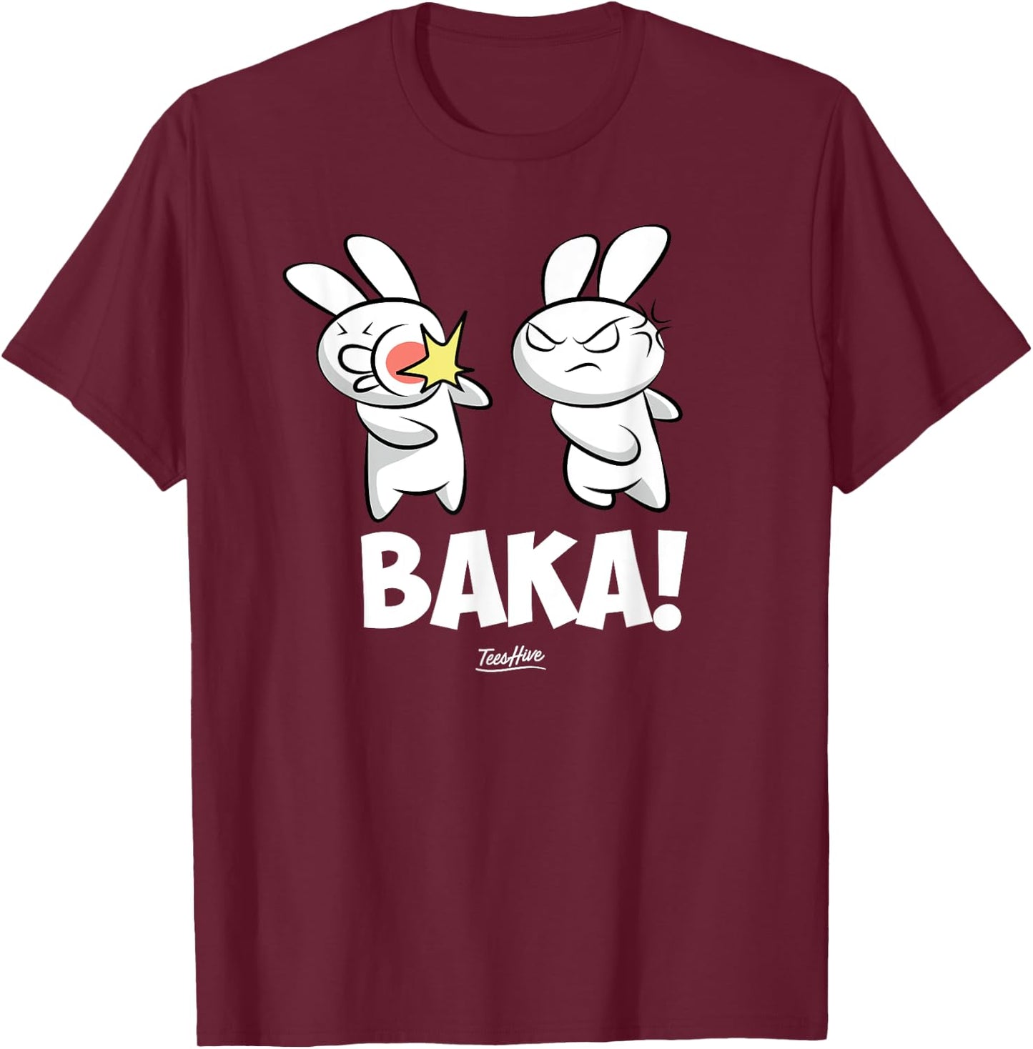 Men Anime Baka T-Shirt - T-Shirt | Maroon