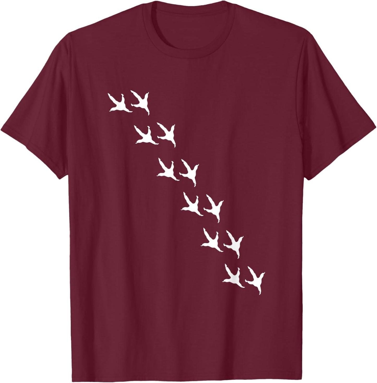 Hen Animal Lover Farm Bird Chicken Footprint Chicken T-Shirt - T-Shirt | Maroon