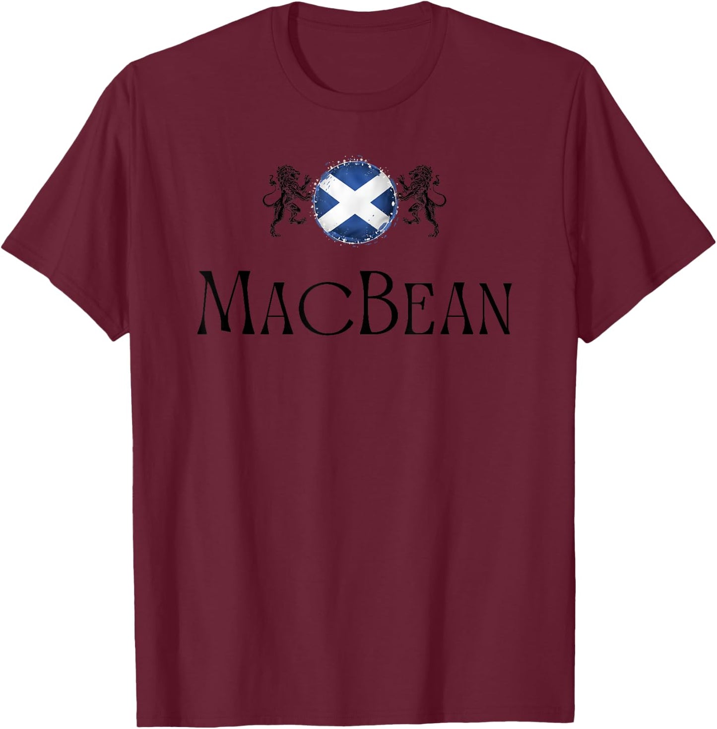 MacBean Clan Scottish Family Name Scotland Heraldry T-Shirt - T-Shirt | Maroon