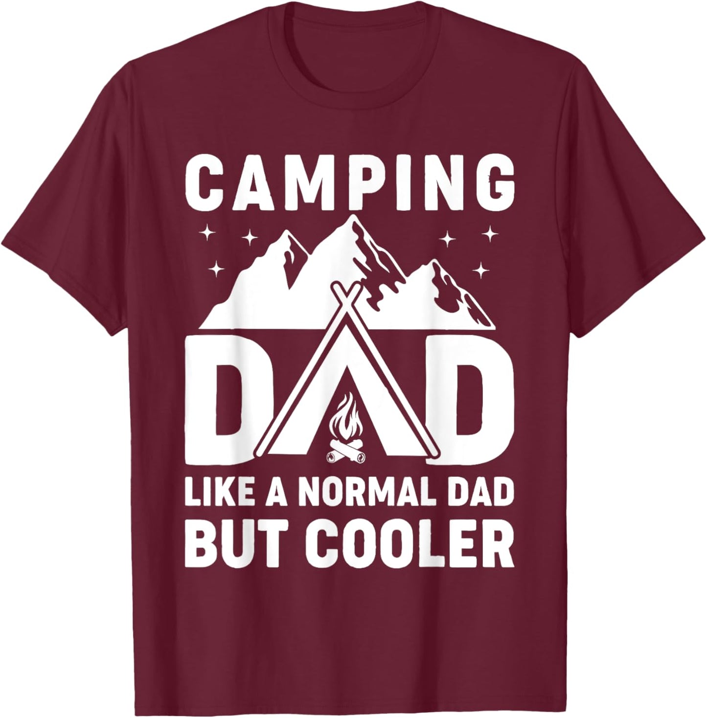 Camping Dad Funny Camper Fathers Day Adventure Dad T-Shirt - T-Shirt | Maroon