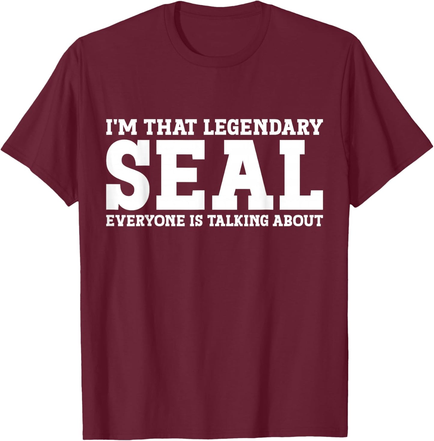 Seal Surname Funny Team Family Last Name Seal T-Shirt - T-Shirt | Maroon