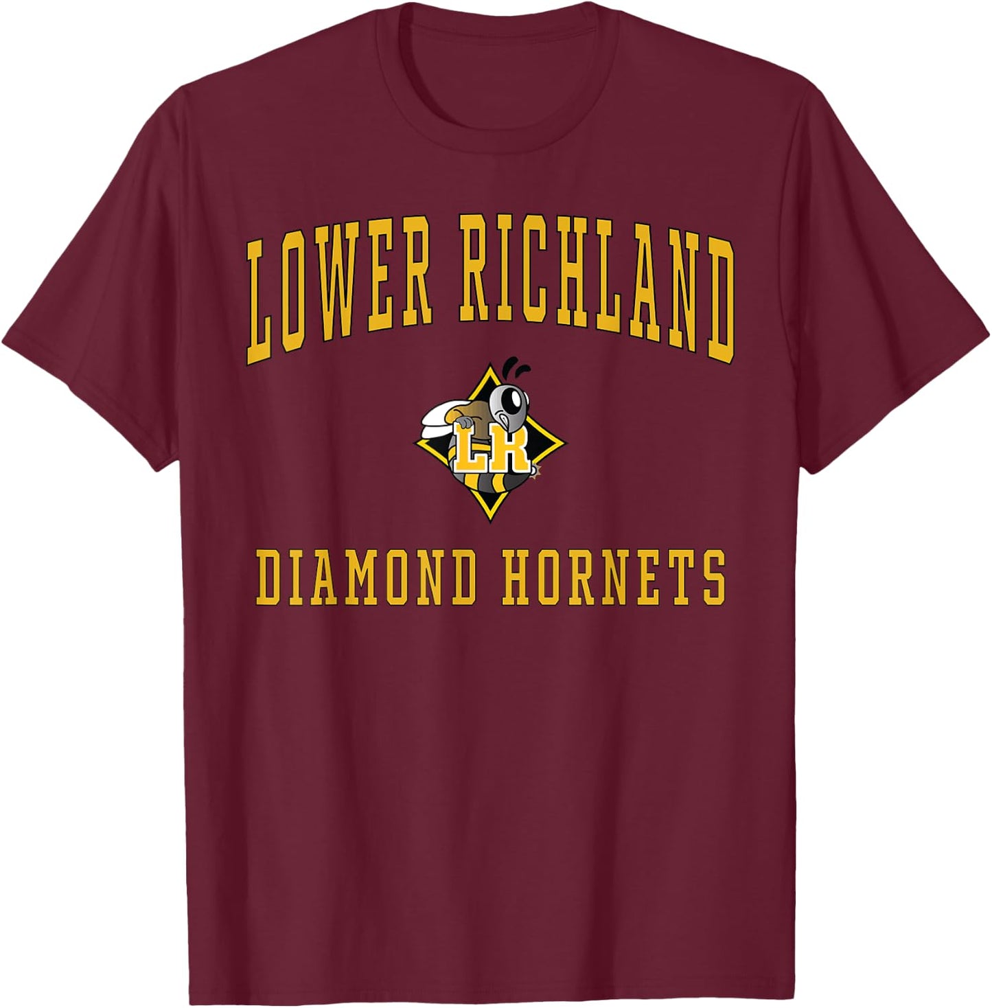 Lower Richland High School Diamond Hornets T-Shirt - T-Shirt | Maroon
