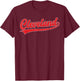 Cleveland Vintage Game Day Throwback Retro Design T-Shirt - T-Shirt | Maroon