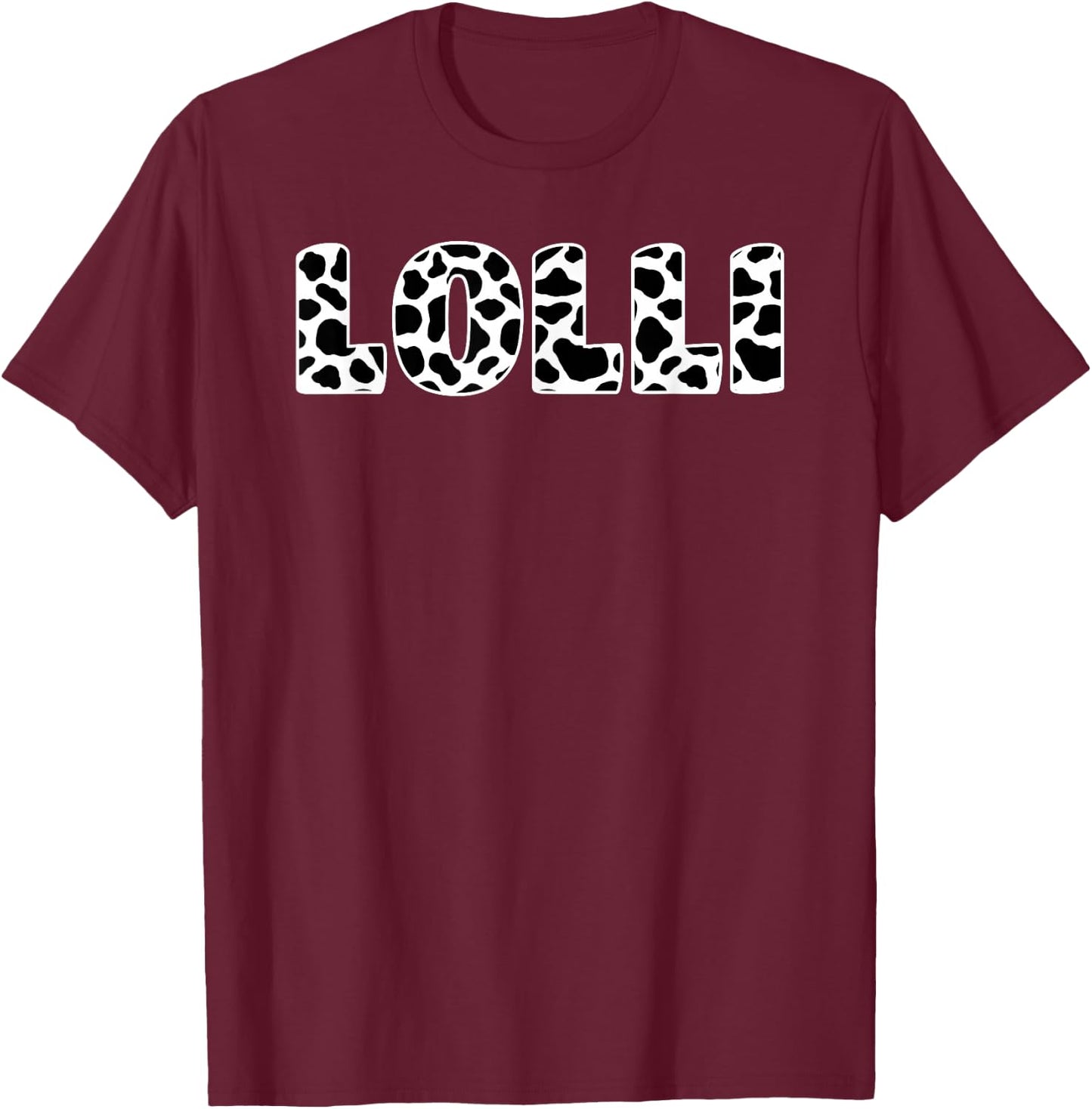 Cow Lolli Birthday Family Matching Mothers Day Farm T-Shirt - T-Shirt | Maroon