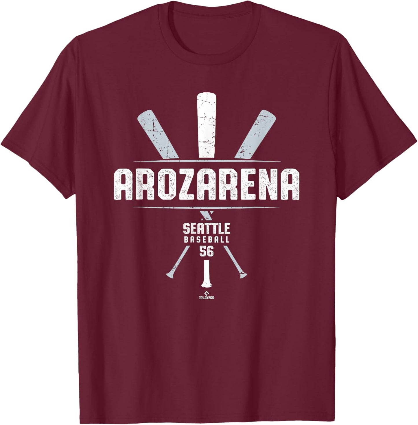 Vintage Baseball Bat Gameday Randy Arozarena Seattle T-Shirt - T-Shirt | Maroon