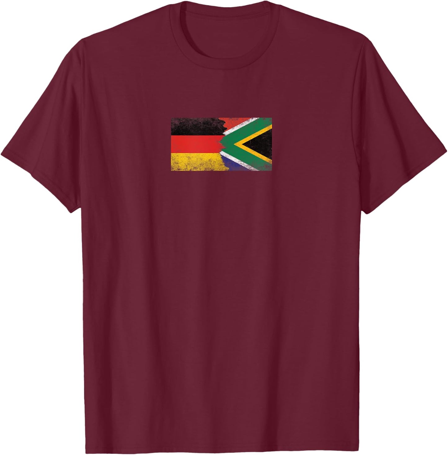 Deutschland & Südafrika Flaggen - Deutsch Südafrika T-Shirt - T-Shirt | Maroon