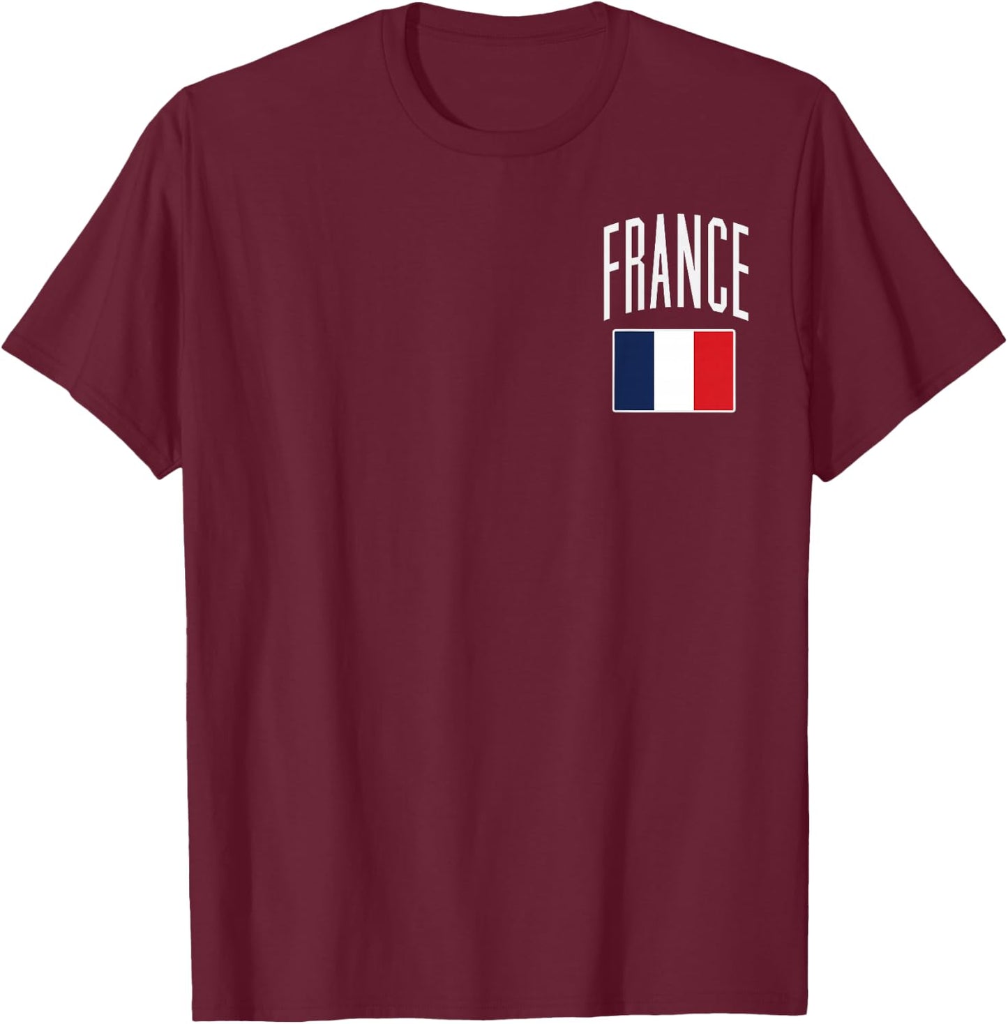 France Flag French Pocket Football Soccer Fan Men Women Kids T-Shirt - T-Shirt | Maroon