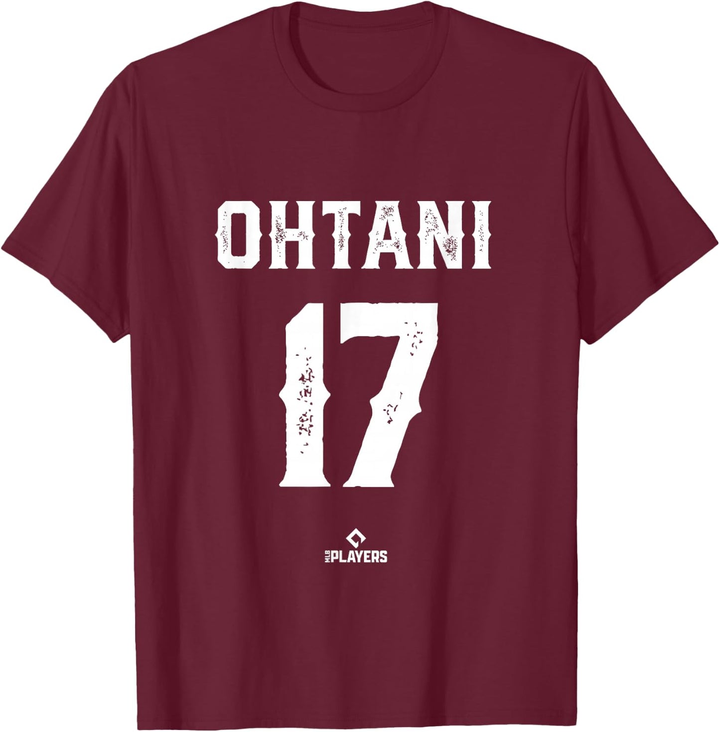 Shohei Ohtani 17 MLBPA Los Angeles Baseball Player T-Shirt - T-Shirt | Maroon