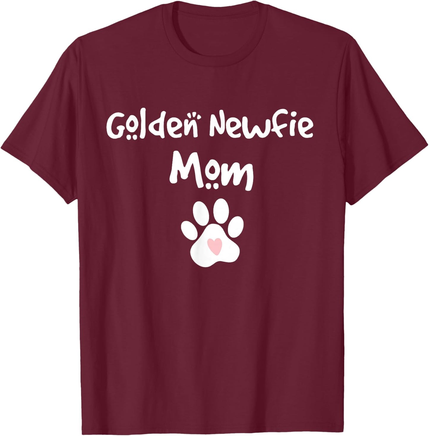 Golden Newfie Mom Golden Retriever Newfoundland Mix Breed T-Shirt - T-Shirt | Maroon