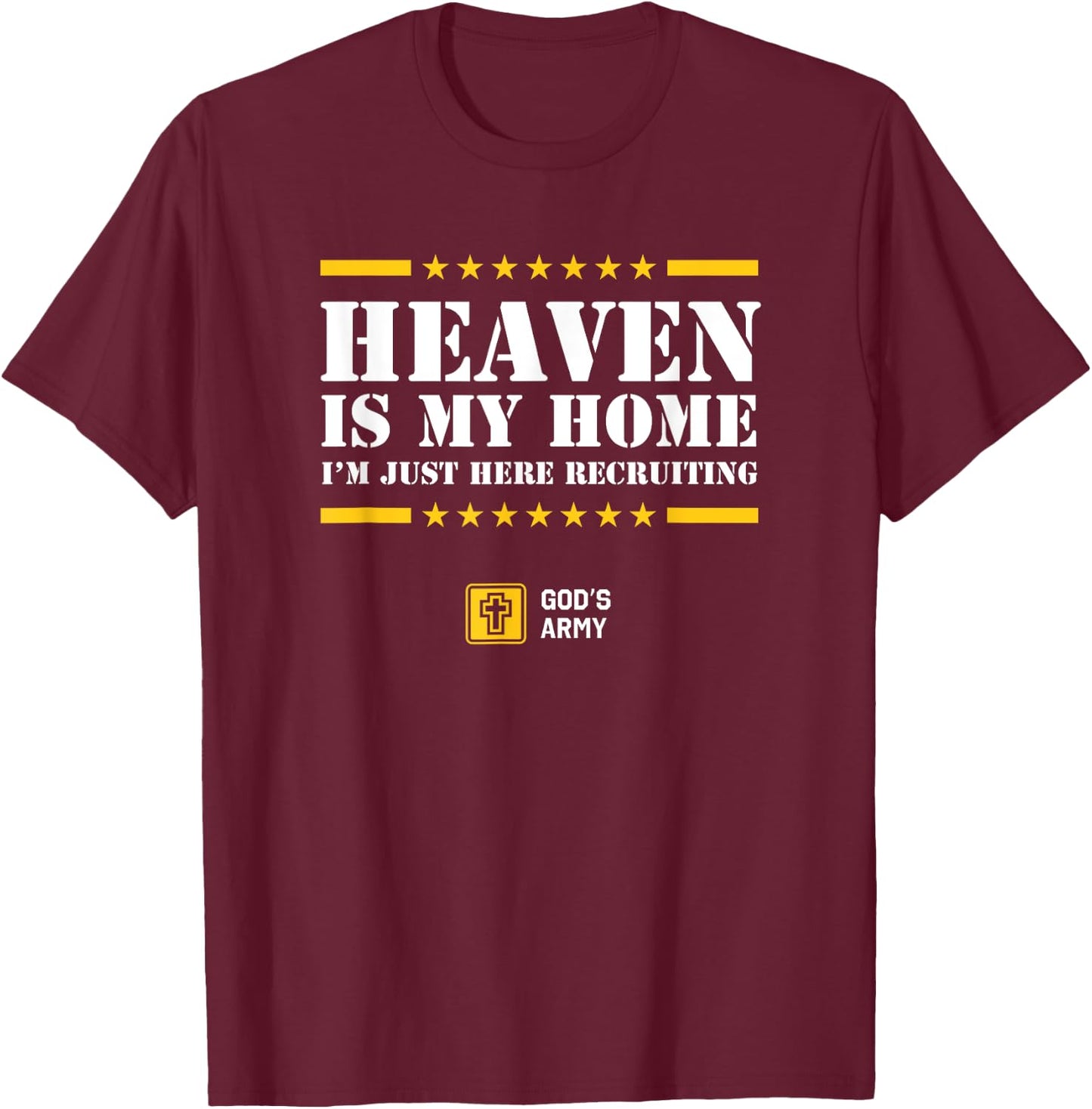 Christian Shirt - Heaven is My Home - Jesus Eternal Life T-Shirt - T-Shirt | Maroon