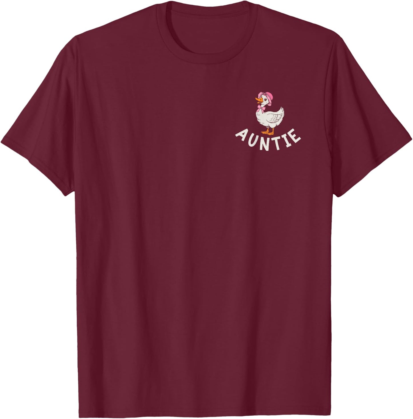 One Silly Goose Auntie Funny 1st First Birthday Family T-Shirt - T-Shirt | Maroon