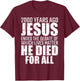 2000 Years Ago Jesus Ended The Debate Christmas Christian T-Shirt - T-Shirt | Maroon
