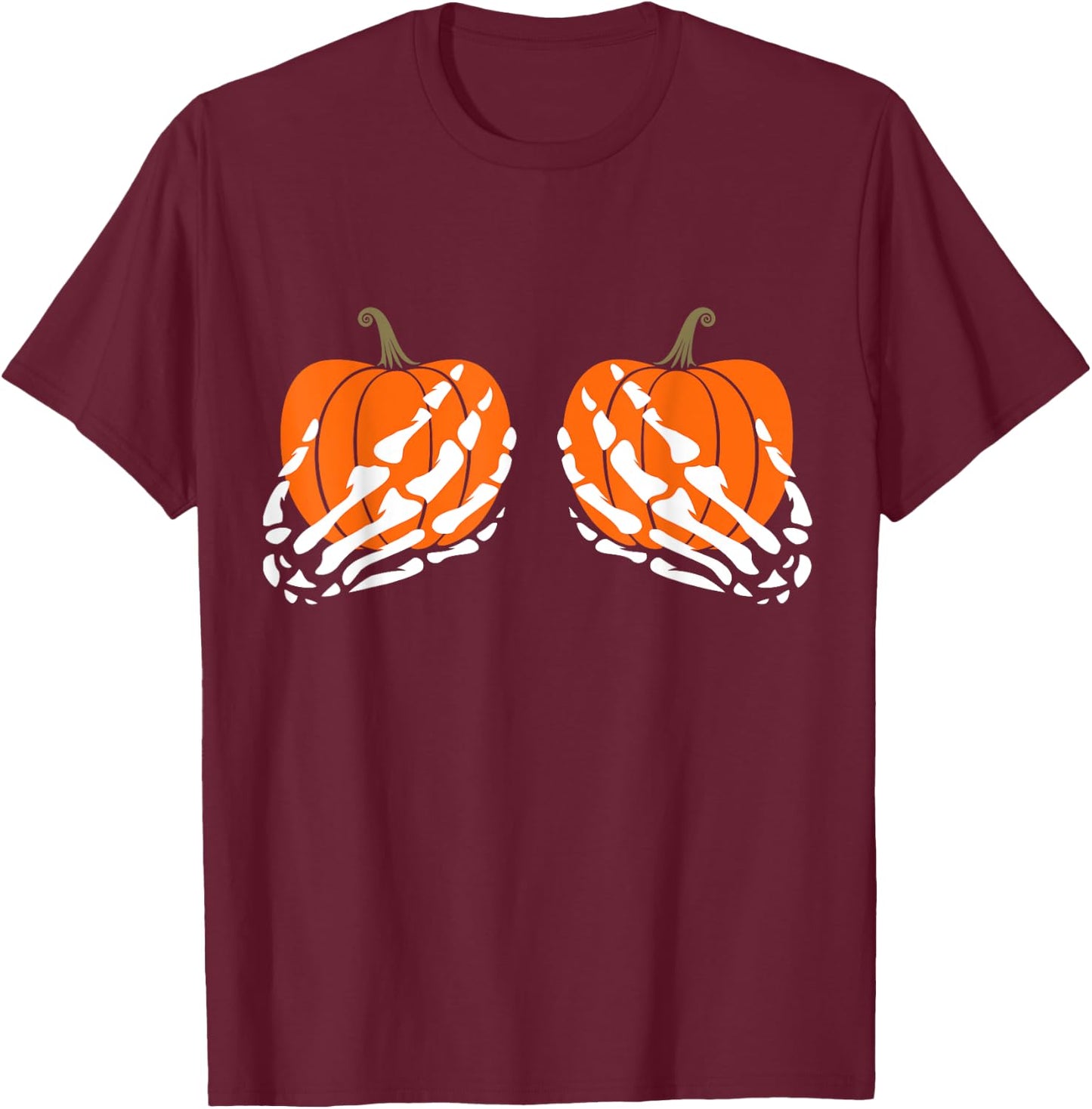 Halloween Funny Inappropriate Adult Humor Pumpkins Men Women T-Shirt - T-Shirt | Maroon