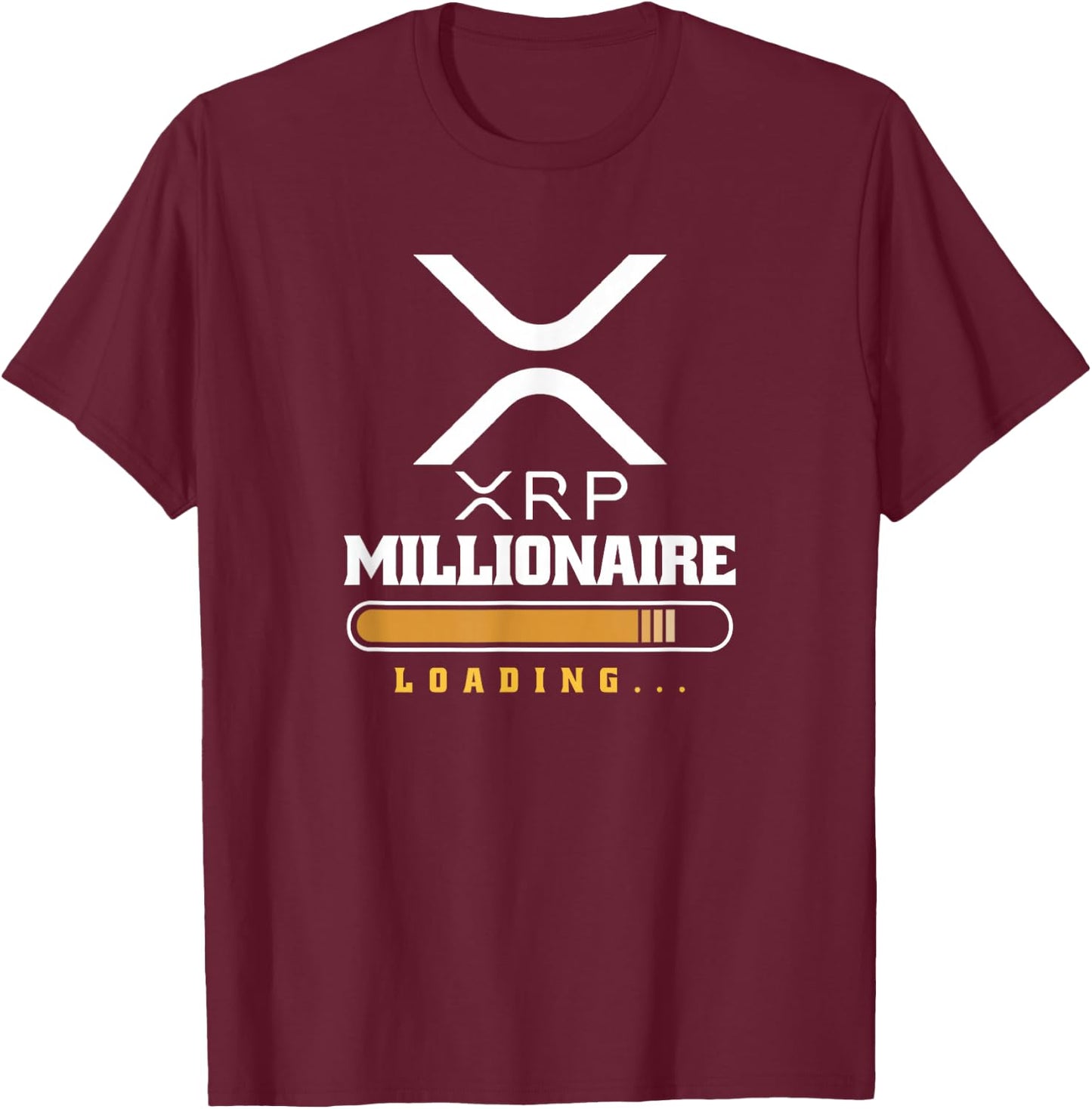 XRP Crypto Millionaire lädt lustiges Kryptowährung - , Schwarz, Kurzarm, S, Klassisch, Polyester 100% T-Shirt - T-Shirt | Maroon