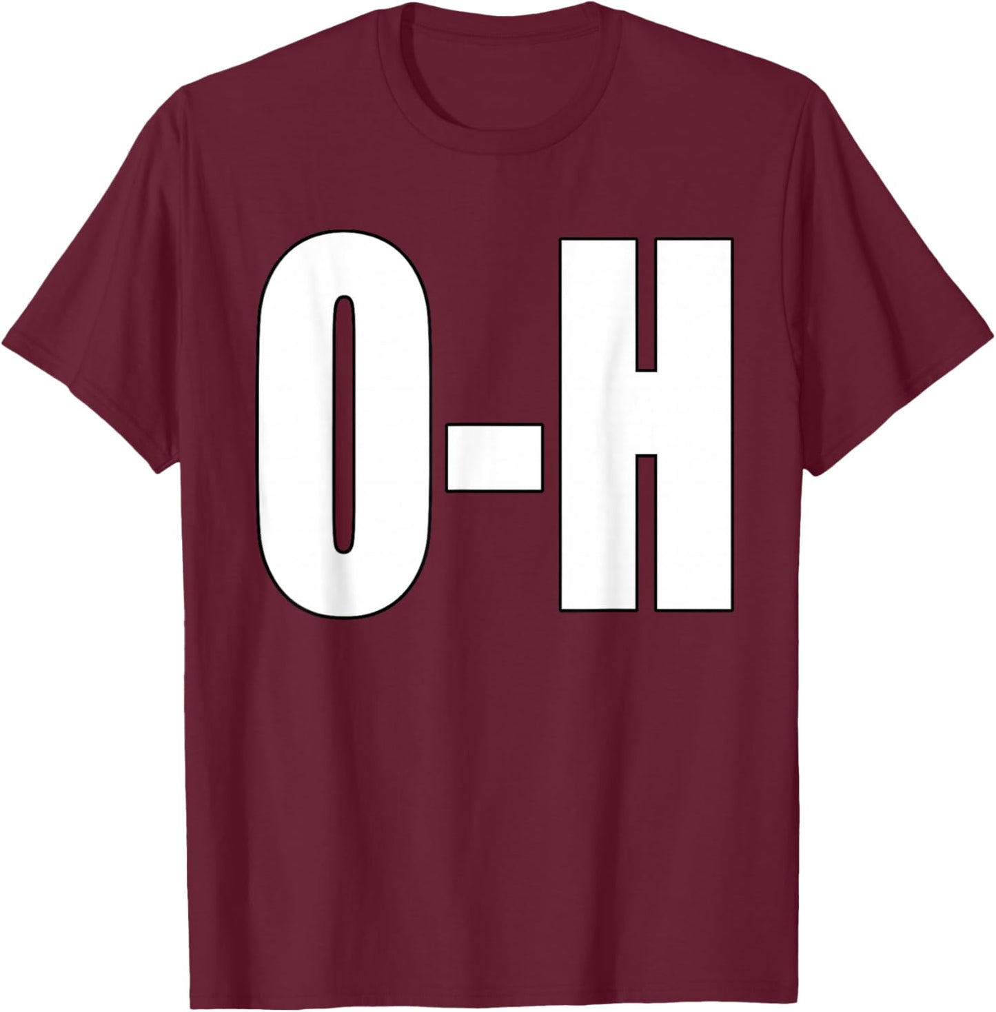 O-H Couples Matching Football Shirt For Ohio Sports T-Shirt - T-Shirt | Maroon