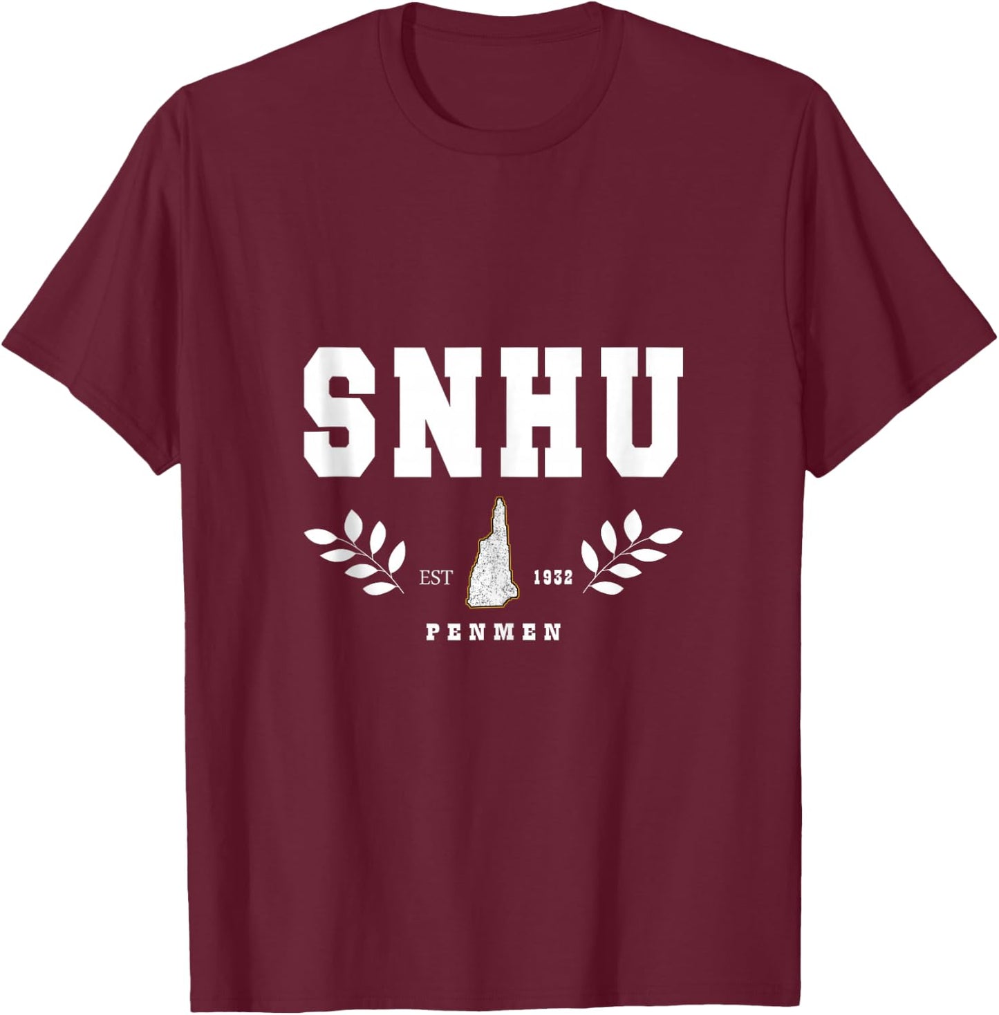 SNHU Arch Retro College University Athletic Sports T-Shirt - T-Shirt | Maroon