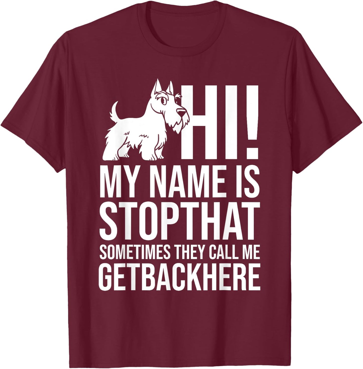 Scottish Terrier Dog Puppies Owner Lover T-Shirt - T-Shirt | Maroon