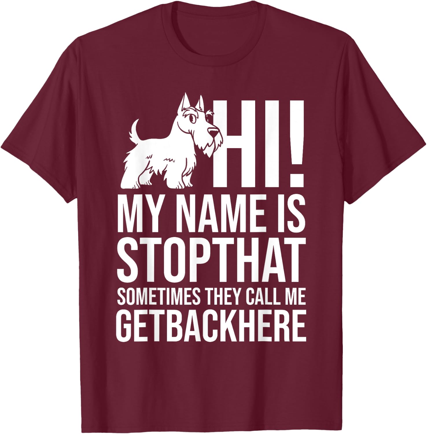 Scottish Terrier Dog Puppies Owner Lover T-Shirt - T-Shirt | Maroon