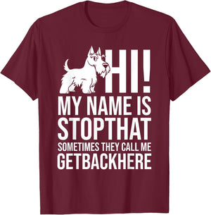 Scottish Terrier Dog Puppies Owner Lover T-Shirt - T-Shirt | Maroon