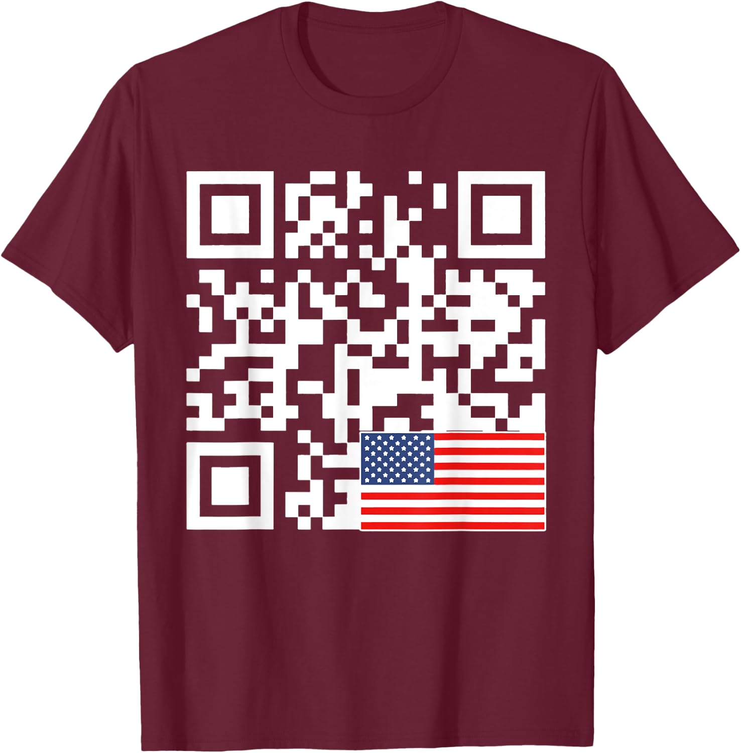 Trump Dance Troll QR Funny President Trump Dance Code Back T-Shirt - T-Shirt | Maroon