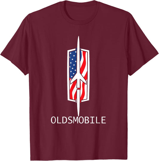 Classic Car Show Vintage Oldsmobile Rocket Logo T-Shirt - T-Shirt | Maroon