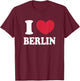 I Love Berlin , Black, S T-Shirt - T-Shirt | Maroon