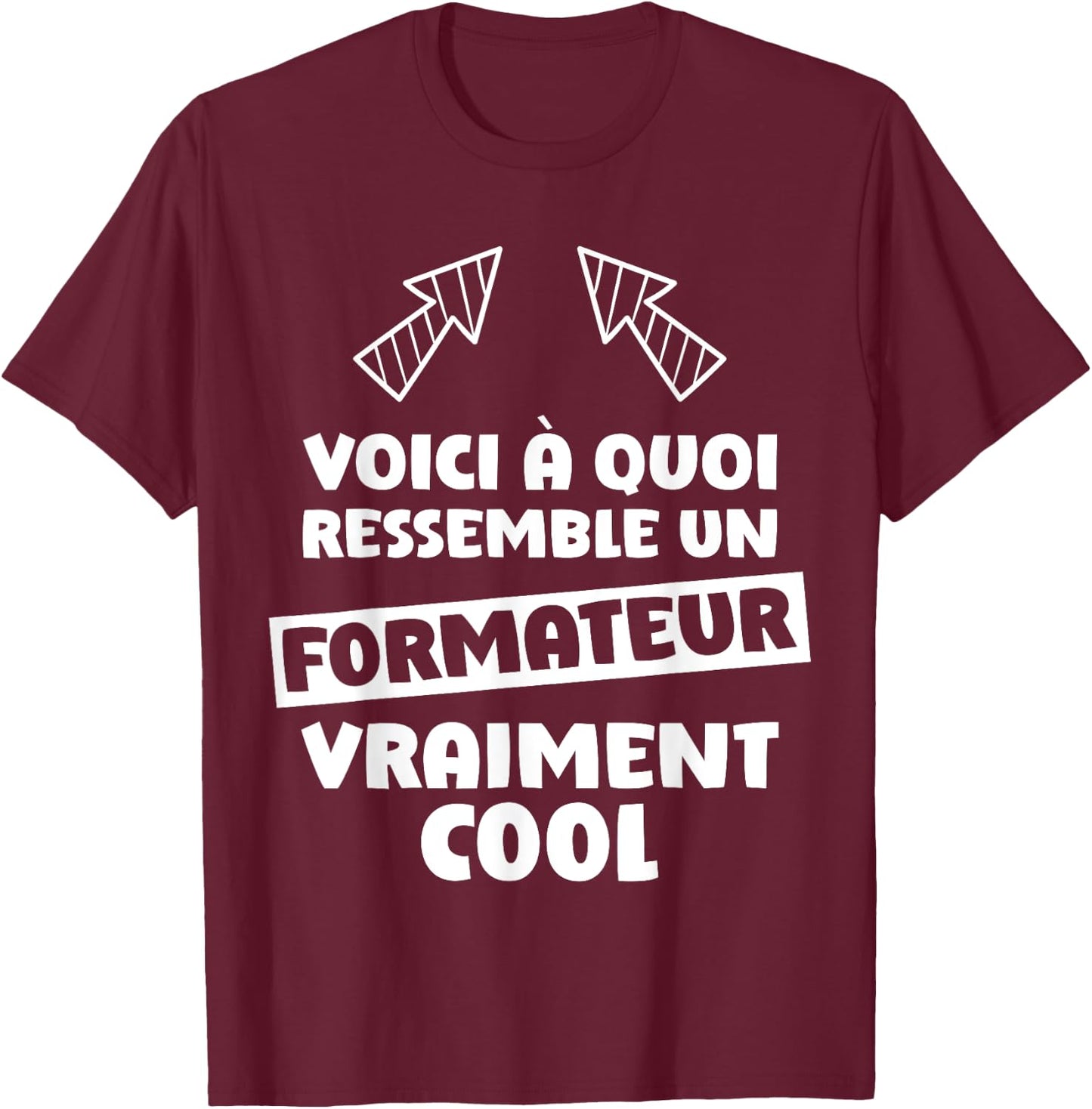 Trainer Cool Gift Fun Job Training Learning , Black, S T-Shirt - T-Shirt | Maroon