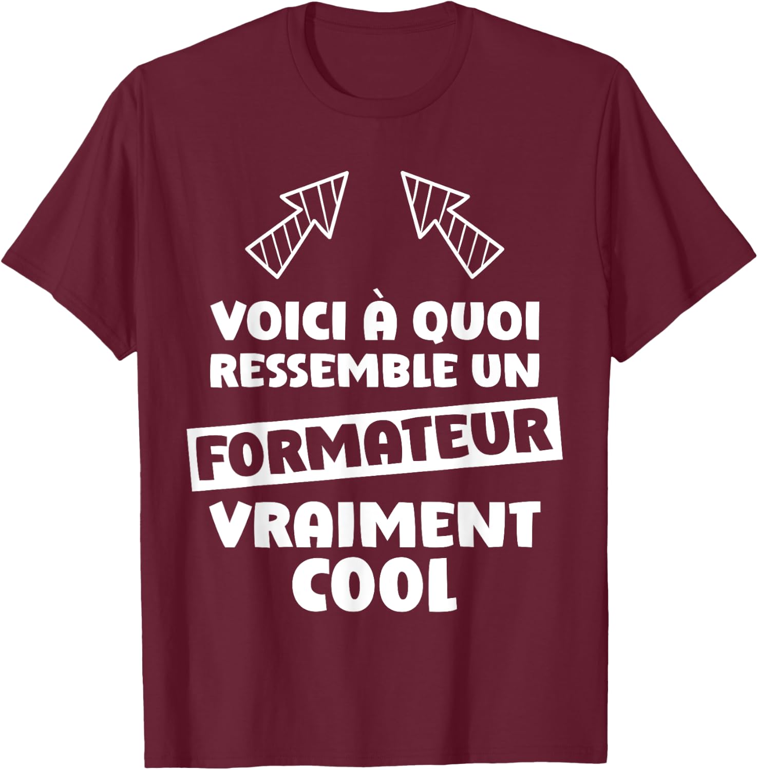 Trainer Cool Gift Fun Job Training Learning , Black, S T-Shirt - T-Shirt | Maroon