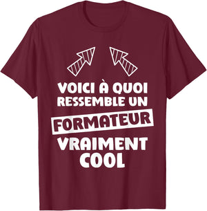 Trainer Cool Gift Fun Job Training Learning , Black, S T-Shirt - T-Shirt | Maroon