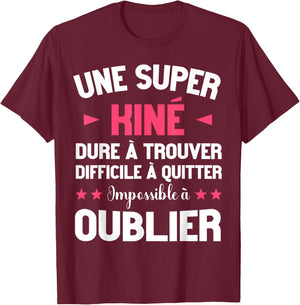 Funny Kinesitherapist Super Kiné Occupation Care T-Shirt - T-Shirt | Maroon
