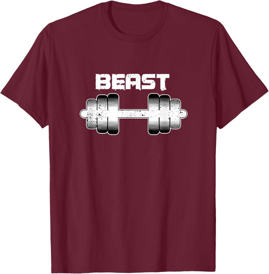 Beast Gymnastics Training Exercise Bodybuilder Weightlifter T-Shirt - T-Shirt | Maroon