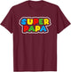 Super Papa Geburtstagsgeschenk Vater Geschenk Bester Papa T-Shirt - T-Shirt | Maroon