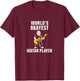 Worlds Okayest Guitar Player Funny Product T-Shirt - T-Shirt | Maroon